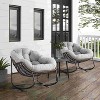 XIYUYEU Cotton Rattan Glider Rocking Chair with Mid-Height Backrest,Upholstered Nursery Rocking Chair for Bedroom - 2 of 4