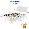 Vipbear Boucle Bed Frame,Upholstered Bed Frame With Headboard, Surface Cover Soft Cloud Bed Frame Easy Assembly, No Box Spring Required - 2 of 4