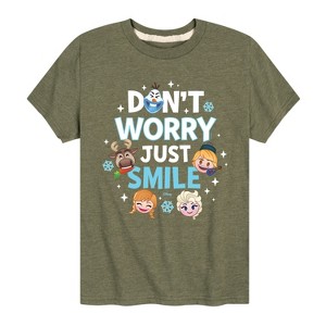 Boys' - Disney - Don't Worry Be Emojis Short Sleeve Graphic T-Shirt - 1 of 4