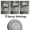 SEVOBAL Shower Faucets High-Pressure Rain Shower Head with 3 Spray Modes 4" Fixed Bathroom Rainfall Showerhead Bathroom Accessories, Silver, 4"*4"*1" - 4 of 4