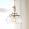 Franklin Iron Works Charleston Brass Pendant Lighting 13 1/2" Wide Modern LED Clear Glass Shade for Dining Room House Foyer Kitchen Island Entryway - 2 of 4