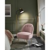 VASAGLE Accent Chair, Velvet Vanity Chair with Metal Legs, Shell-Shaped Back, Wide Seat, Luxury Style, Comfy Chair - 3 of 4