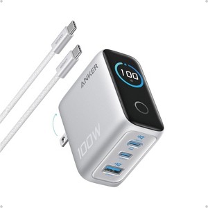 Anker Charger, 100W Max Ultra-Compact 3-Port GaN USB C Charger