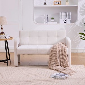 GDFStudio Ines 46.85'' Modern Chenille Upholstered Loveseat Sofa - 1 of 4