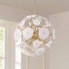 Possini Euro Design Possini Euro Shelly 23 1/2"W Gold and White Ceramic 8-Light Pendant - 2 of 4