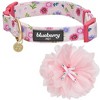 Blueberry Pet Floral Power Designer Dog Collar with Detachable Pink Peony - 2 of 4