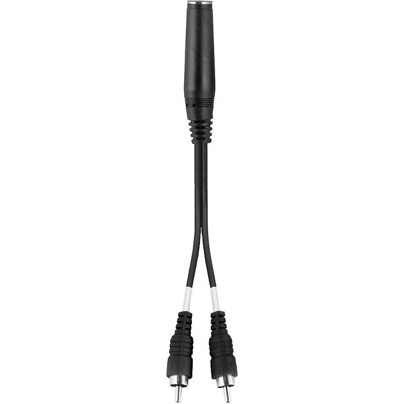 Livewire Essential Y-Adapter 1/4" TS Female to RCA Black 6 in., 1 of 3
