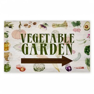 Stupell Industries Vegetable Garden with Arrow Printed Outdoor Door Mat, design by Anne Bailey, 18"x30" - 1 of 4