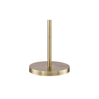 Aaron Mid-Century Modern Adjustable Black and Brass Floor Lamp
