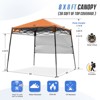 EAGLE PEAK 8x8ft Pop Up Canopy with Sidewall, 8x8 Base 6x6 Top - 3 of 4
