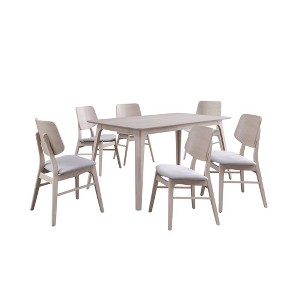 New Classic Furniture,Oscar 7-Piece Wood Dining Set, White Ash - 1 of 4