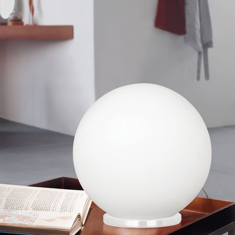 1-Light Rondo Round Table Lamp with Frosted Glass Shade White - EGLO, 3 of 5