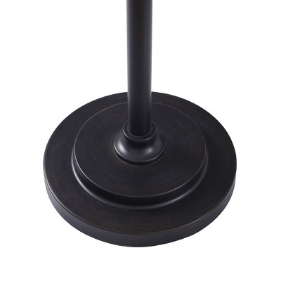 Edison Black Industrial Steel Floor Lamp with Drum Shade