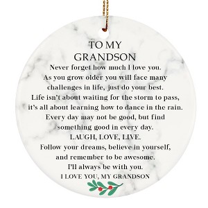 to My Grandson Christmas Ornaments, Grandson Gifts from Grandma and Grandpa - 1 of 4