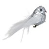Northlight Sequin Right Facing Bird Clip On Christmas Ornament - 6" - White and Silver - 3 of 4