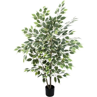 Boersma Artificial Ficus Tree Silk Fake Tree with Pot - Lifelike Foliage & Branches for Indoor/Outdoor Decor Bring timeless beauty to your space
