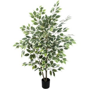Boersma Artificial Ficus Tree Silk Fake Tree with Pot - Lifelike Foliage & Branches for Indoor/Outdoor Decor Bring timeless beauty to your space - 1 of 4