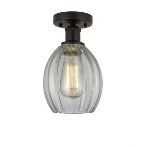 Eaton - 1 Light Semi-Flush Mount In Industrial Style-10.75 Inches Tall and 6 Inches Wide - 1 of 1