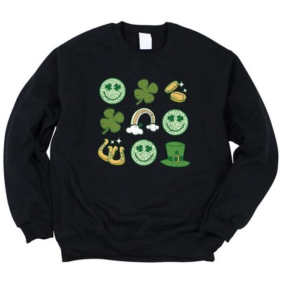 Simply Sage Market Women's Graphic Sweatshirt Irish Icons Chart St. Patrick's Day