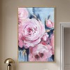 Art Remedy Pink Flowers with Gold Leaves Beach Life Inspired Wall Art Framed - 2 of 4