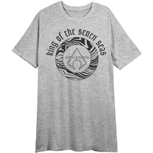 Aquaman Core King Of The Seven Seas Women's Athletic Heather Gray Nightshirt - 1 of 3