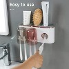 LunaLulinlk Bathroom Organizer Dispenser Wall Mounted Toothbrush Holders - 4 of 4