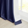 ChicFurnit Curtain Panel Twist Tab Faux Silk for Privacy and Luxe Draping in Living Rooms, Blue, 120"*50"*0.13" - 4 of 4