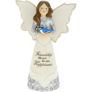 Pavilion Gift Company - Friendship - 5.5" Angel Figurine with Blue Jay - Decorative Objects - 1 of 4