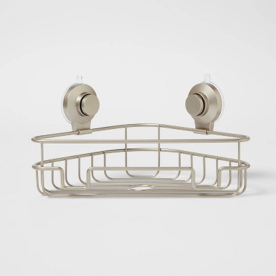 On The Dot Suction Shower Basket Caddy Gray - Slipx Solutions : Target