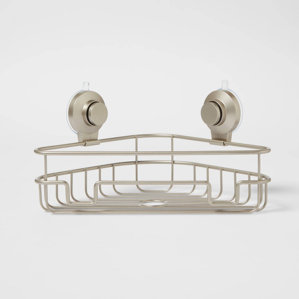 Wire Corner Suction Basket Matte Satin - Made By Design