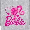 Men's - Barbie - Logo Hearts Graphic Fleece Sweatshirt - 2 of 4