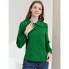 Allegra K Women's Sweet Ruffle Peter Pan Collar Long Sleeves Button Down Shirt - 3 of 4