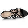 Allegra K Women's Open Toe Back Zip Strappy Stiletto Heel Lace-Up Sandals - 4 of 4