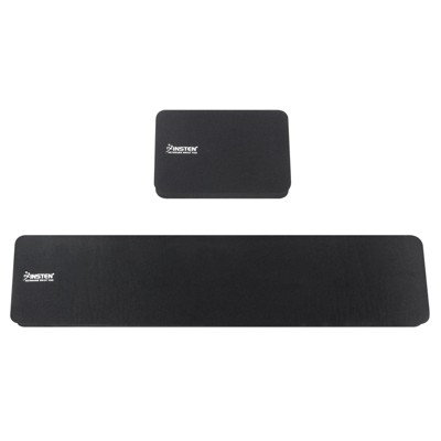 Insten Mouse & Keyboard Wrist Rest Pad, Anti-Slip Ergonomic Palm Cushion Support for Comfortable Typing & Pain Relief, Black, 17.3x3.7 & 5.5x3.7 in