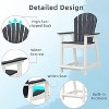 BI&SEA outdoor high Adirondack chair,terrace bar high back stool,400 pounds,widened armrests,garden all-weather outdoor balcony chair - 4 of 4
