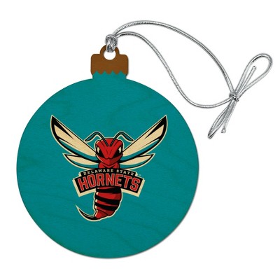 Delaware State University Primary Logo Wood Christmas Tree Holiday Ornament