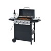 SEVOBAL Outdoor Grills, Griddles and Smokers 4 Burner Propane Gas Grill, BTU Outdoor BBQ with Foldable Side Tables, Black, 27.2"*18.1"*15" - 2 of 4
