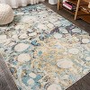 Pebble Navy & Gray Marbled Abstract Runner Rug - JONATHAN Y - 4 of 4