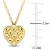 EVERLY JEWELRY |10K Yellow Gold Textured Heart Necklace - 17 inch - 4 of 4