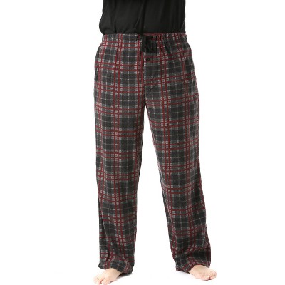 #followme Men's Microfleece Pajamas - Plaid Pajama Pants for Men - Lounge & Sleep PJ Bottoms