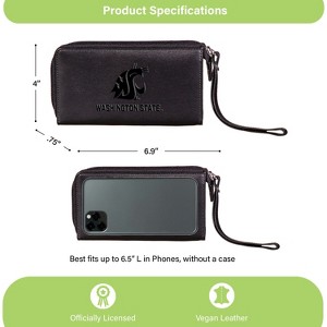 Evergreen NCAA Washington State Cougars Black Leather Women's Wristlet Wallet Officially Licensed with Gift Box - 1 of 1