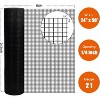 Zevemomo 24" x 50' 1/4inch PVC Hardware Cloth Vinyl Coated Chicken Wire Fence Galvanized Welded Mesh Roll for Home Garden Rabbit Cage, Black-PVC - 4 of 4