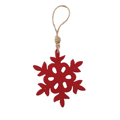 Gallerie II Small Red Carved Snowflake Christmas Xmas Ornament