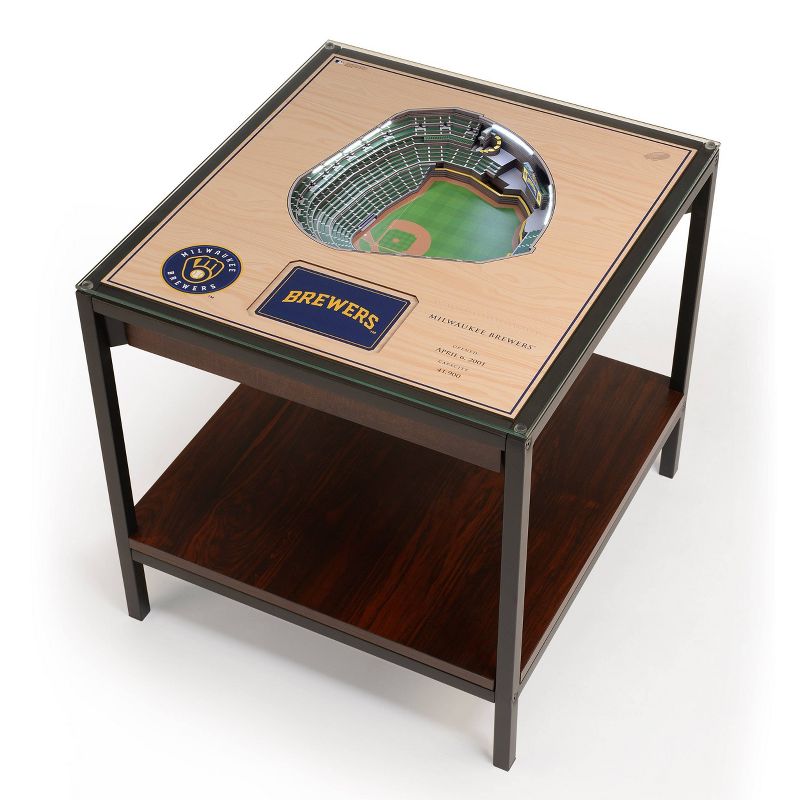 MLB Milwaukee Brewers 25-Layer StadiumViews Lighted End Table, 1 of 6
