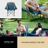 Arrowhead Portable Oversized Folding Camp Chair with 2 Cup-Holders, Side Mesh Pockets, and Carry Bag, Blue - 2 of 4