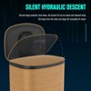Dolonm 13-gallon  kitchen footrest stainless steel trash can with 30 garbage bags, wooden texture - 4 of 4