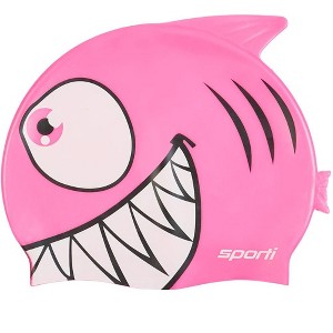 Sporti Cartoon Shark Silicone Swim Cap Jr. - 1 of 4