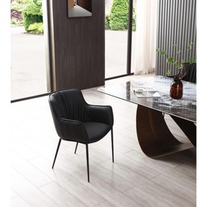 Whiteline Modern Living Tiffany Dining Armchair, Black - 1 of 4
