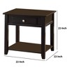 Royal Hampton End Table with One Drawer and One Shelf, Black - 3 of 4