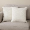 HomeRoots Set of Two Ivory Faux Fur Throw Pillow - 2 of 4